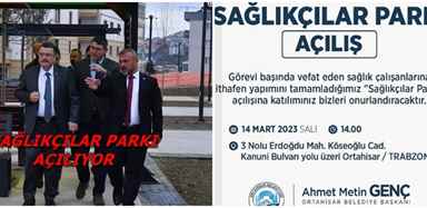3 Nolu ERDOĞDU’YA SAĞLIKÇILAR PARKI