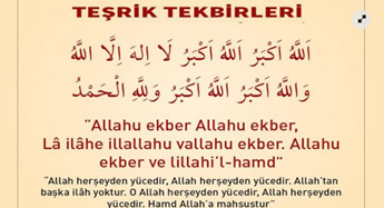 TEŞRİK TEKBİRLERİ