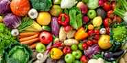 Assortment of  fresh fruits and vegetables