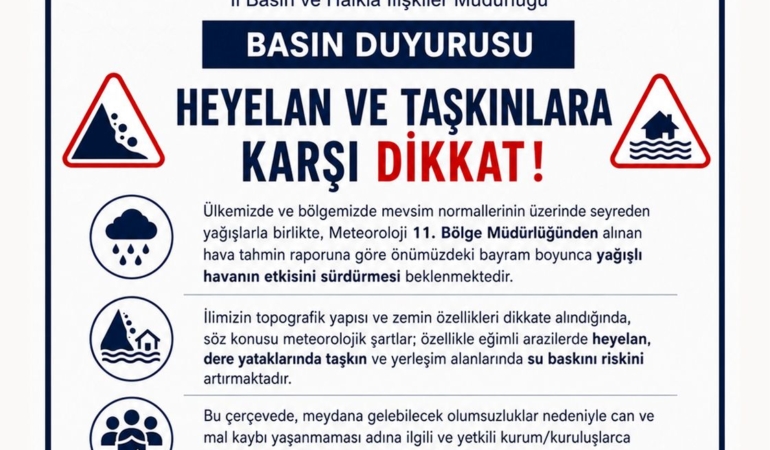 TRABZON VALİLİĞİNDEN DUYURU